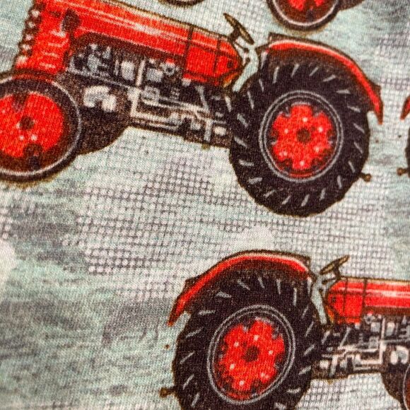 ~ 6mo Tractor Onesie Organic Little Wings Farm Farmer Stretch Baby Short Sleeves - Picture 9 of 13